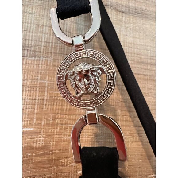 Versace Satin Lace-Embroidered black Midi Slip Dress Size 40/ US 4 - Picture 9 of 15